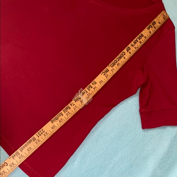 JONES NEW YORK SPORT v neck short sleeve top burgundy stretchy soft NEW size XL - Picture 6 of 7